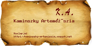Kaminszky Artemíszia névjegykártya